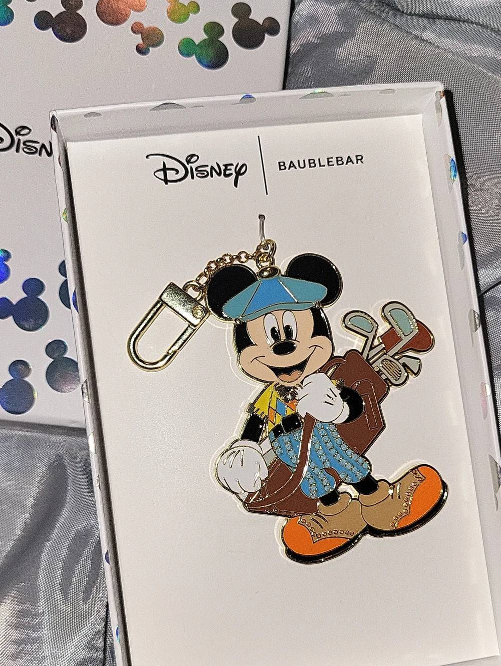 Disney x BaubleBar Mickey Golf Bag Keychain - Bag Charm Ta